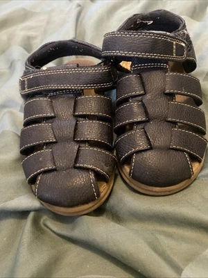 темно-синий малыш искусственной кожи рыбака сандалии с крючком петля ремень застежки - Изображение 1 из 3