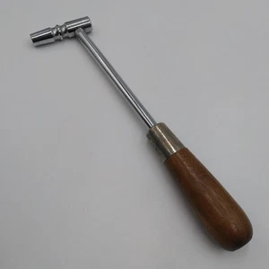 Vintage Klavier Stimmhammer Vierkantschlüssel Markenlos Holzgriff 10,75" Vierkant - Bild 1 von 14