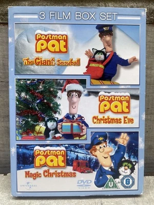 Postman Pat 3 Films Box set DVDs Magic Christmas Eve Giant Snowball Classic Kids - Image 1 of 4