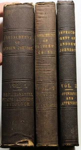 IMPEACHMENT Trial of ANDREW JOHNSON PRESIDENT Three Vol. Set 1868 Scarce! - Picture 1 of 15