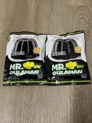 (2- Pck) Mr. Gulaman NEGRO Sin Sabor Jalea/Gelatina en Polvo 25g. Foto 1 de 2