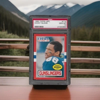 1985 TOPPS USFL Danny Buggs Gunslingers PSA 10 EXTREME RARE POPULATION 9 Newcase - Image 1 of 3