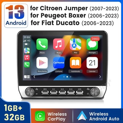 Android 14 10.1'' For Fiat Ducato 2006-2024 Carplay Car Radio GPS SAT NAV Stereo - Image 1 of 4