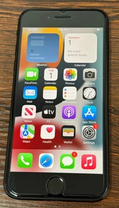 AT&T Apple iPhone SE 2nd Gen - 64GB Black - 95% Batt - Good Used Cond - Cricket - Picture 1 of 7