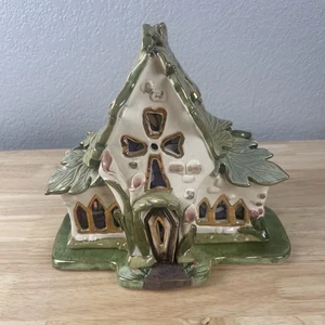 VTG Blue Sky Clayworks Heather Goldminc Woodland Church Tea Light House 2003 - Picture 1 of 19