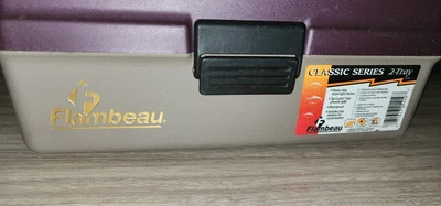 Caja de aparejos de 2 bandejas Flambeau Classic Series 1419 1992 gris y púrpura  Foto 1 de 4