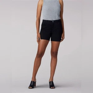 Lee Legendäre Damen-Chino-Shorts, schwarz, Größe 4M, neu mit Etikett - Bild 1 von 13