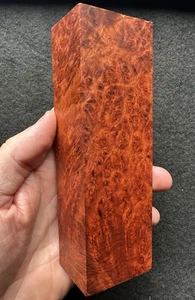 Red Amboyna Burl great color! Knife Handle Block, Pen Blanks, Turning block USA - Picture 1 of 10