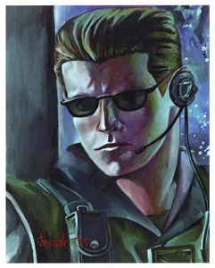 PRINT Resident Evil - Albert Wesker 8" x 10" fan art - Picture 1 of 3