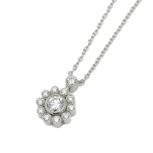 Tiffany & Co. Enchanted Flower Diamond Pendant Platinum Necklace Pt950 41cm - Picture 1 of 7
