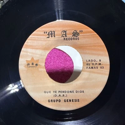 GRUPO GENESIS - QUE TE PERDONE DIOS - BUSCANDO TU AMOR (1976)-MAS 03 -45RPM - Image 1 of 2