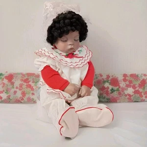 VTG 1987 Sugar Britches Boots Tyner Repro. Baby Doll African American 20" Girl - Picture 1 of 13