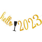 2023 Bożonarodzeniowy baner Znak Girlanda Girlanda Latte Art Świąteczny