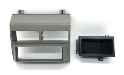Stereo Radio Gray Grey Dash Kit Pocket Bezel Fits Chevy GMC Trucks 1988-1994 - Image 1 of 4