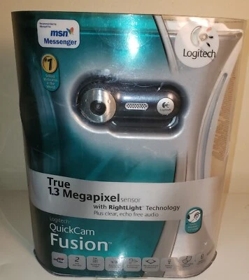 Logitech QuickCam Fusion True 1.3 Megapixel Sensor W/Headset NEW - Image 1 of 2
