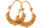 Real Gold Earrings, Rare and Antique Gold Earrings- Kushan Bactria Persia