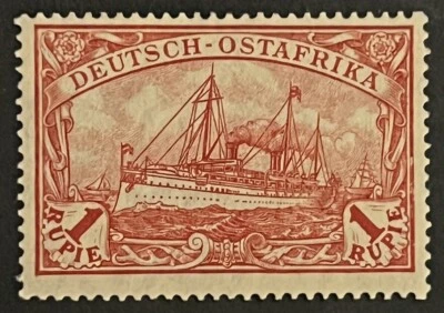 Travelstamps: Germany German East Africa Stamps 1r Kaiser’s Yacht mint OG H WMK - Image 1 of 4