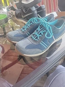 Pre-Owned DANSKO Honor Blue Suede Leather Sneakers Women's Shoes, SZ 41/11 M - Picture 1 of 7