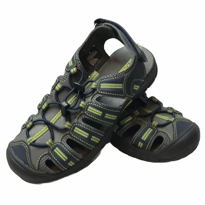 Khombu Kid's Youth Water Shoes Sandals Hook Loop Adjustable Strap Size 4 Gray - Image 1 of 4