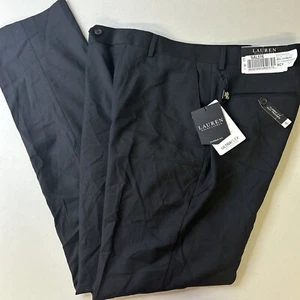 34x34 New Ralph Lauren Black Dress Pants Trousers Ultraflex Solid Classic Fit - Picture 1 of 6