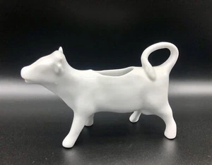 Vintage APILCO White Cow Creamer Made in France 6” Minimalist Farmhouse Decor - Picture 1 of 8