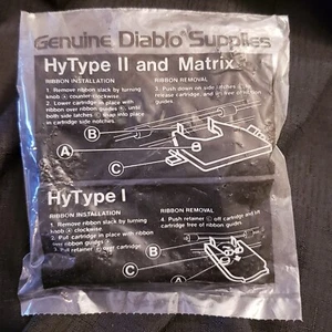 Vintage Diablo HyType II MS Black Ribbon 301980-05 Xerox 8R1650 Use Prior 6 86  - Picture 1 of 6