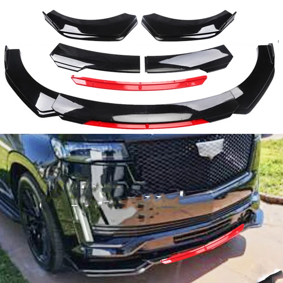 For Cadillac Escalade Gloss Front Bumper Lip Splitter Spoiler Lower Red Chin - Image 1 of 4