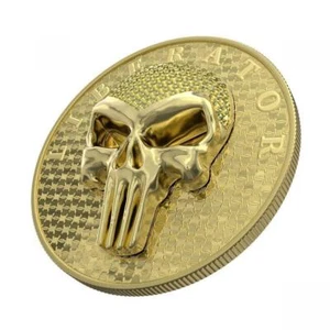 2021 Dark Side One Soul "THE LIBERATOR" Golden Skull 1 Oz Silver - Picture 1 of 4