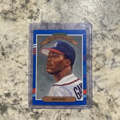 1991 Donruss - Diamond Kings No White Stripes on Right Border #10 Ron Gant - Image 1 of 2