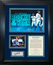 Framed Julio Rodriguez ROTY 2022 Facsimile Engraved Auto Mariners 12"x15" Photo