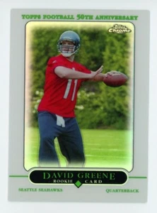 2005 Topps Chrome DAVID GREENE Rookie Card RC REFRACTOR #178 Seattle Seahawks - Picture 1 of 2