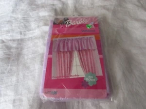 Vintage pink floral Barbie doll WINDOW VALANCE curtain 84x15 nip - Picture 1 of 3