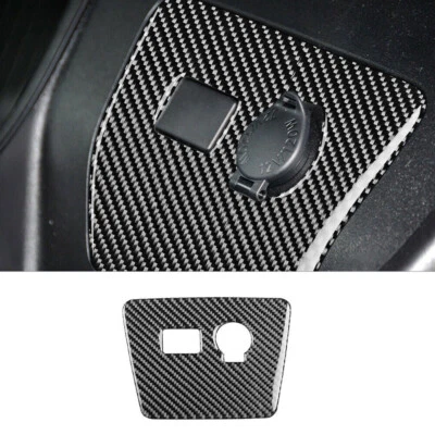 Cubierta de botón de toma de corriente interior de vinilo de fibra de carbono para Toyota Prius 12-2015 Foto 1 de 4