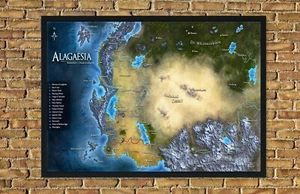 Mapa Alagaësia - Inspirado en El Ciclo de la Herencia por Christopher Paolini - Imagen 1 de 7