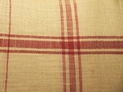 TORCHON à ourler COUPON CHOLET ancien LIN à LITEAUX ROUGES - LOT de 6 TORCHONS - Photo 1/3