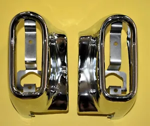57 - 58 Cadillac DeVille Rear Bumper Ends Set LH & RH Repro Chrome With Flaws - Picture 1 of 20