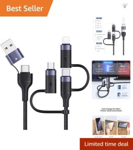 Améliorez votre charge avec câble USB-C à synchronisation rapide 60W 5 en 1 - Léger - Photo 1 sur 9
