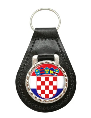 FAMILY-CRESTS Kroatien Leder Schlüsselanhänger