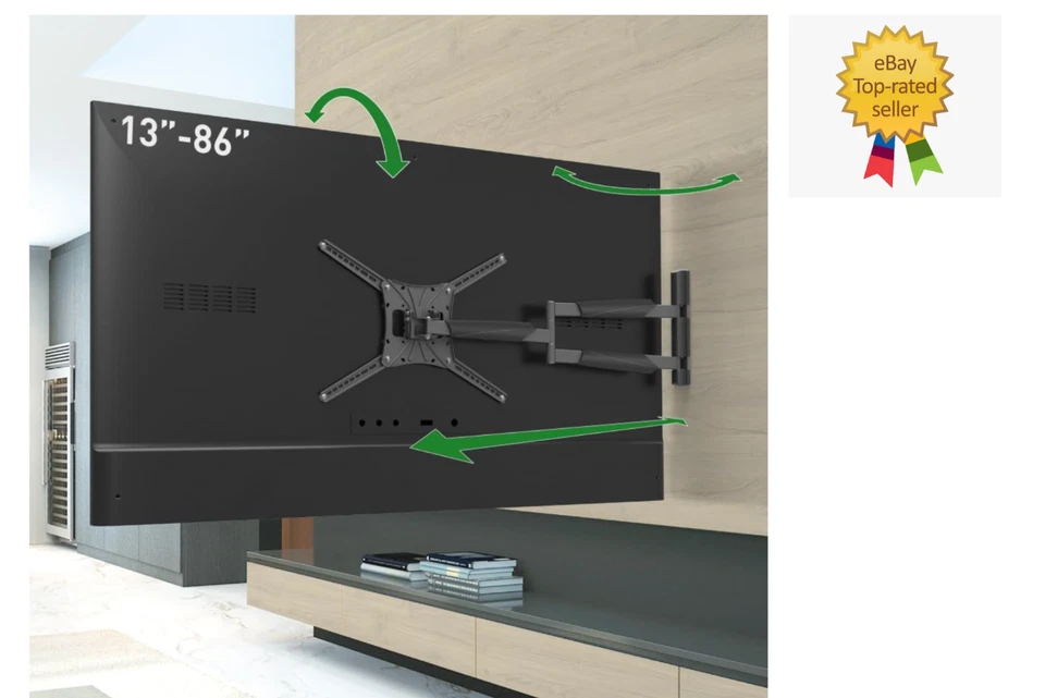 Barkan 40'' Long TV Wall Mount 13-83 inch Full Motion Articulating - 4 Movement