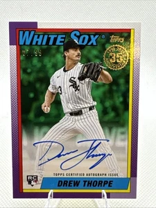 2025 Topps Update Drew Thorpe Rookie 1990 Auto Green /99 #90AU-DT - Picture 1 of 4