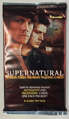 Tarjetas coleccionables Supernatural temporada 3 Inkworks 1 paquete sellado de fábrica 2008 automático PW Foto 1 de 3