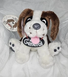 Juguete de peluche vintage Russ GENERAL marrón blanco ST. BERNARD CACHORRO PERRO PELUCHE - Imagen 1 de 9