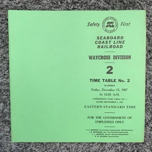 Calendario ferroviario Seaboard Coast Line 1967 2 división Waycross - Imagen 1 de 24
