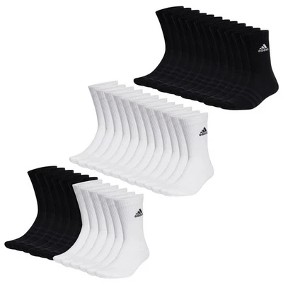 Adidas Unisex Calcetines, 12er Paquete - Ropa Deportiva Crew, Logo, Acolchado, - Imagen 1 de 4