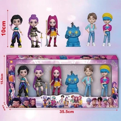 6PCS Kpop Demon Hunters Action Figure Kids Toy Xmas Gift Rumi Mira Zoey Doll PVC - image 1 of 4