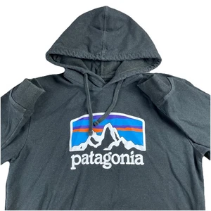 Patagonia Uprisal Hoody Sweatshirt Black Men's Medium Logo 39583 - Picture 1 of 16