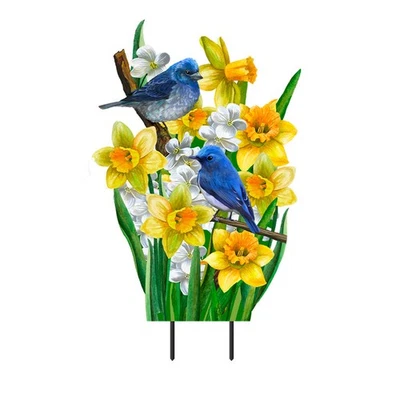 Arte en metal Briarwood Lane Bluebirds y narcisos Foto 1 de 3