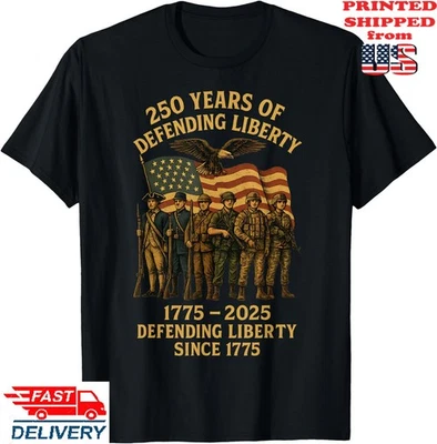 Camiseta Patriótica Ejército EE. UU. Desfile Militar 250 Aniversario 2025, Camiseta Unisex Foto 1 de 4