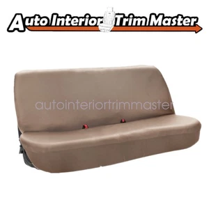 Universal PU Synthetic Leather FULL SIZE Bench Truck Seat Cover Beige Deluxe - Picture 1 of 10