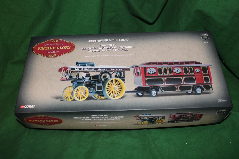 CORGI GLORY OF STEAM FOWLER SHOWMANS TRACTOR & CARAVAN LE MONT BLANC 1/50 80110 - Image 1 of 1